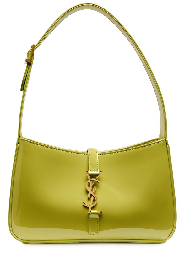 Photo: Saint Laurent Le 5 á 7 Patent Leather Shoulder bag - Lime - One Size