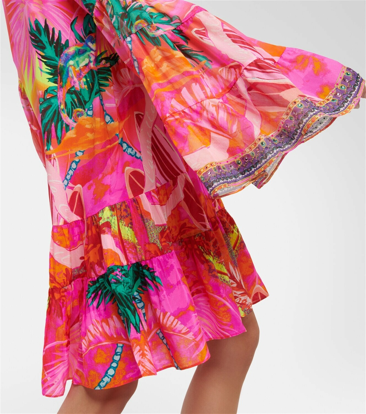 Camilla Embellished silk minidress