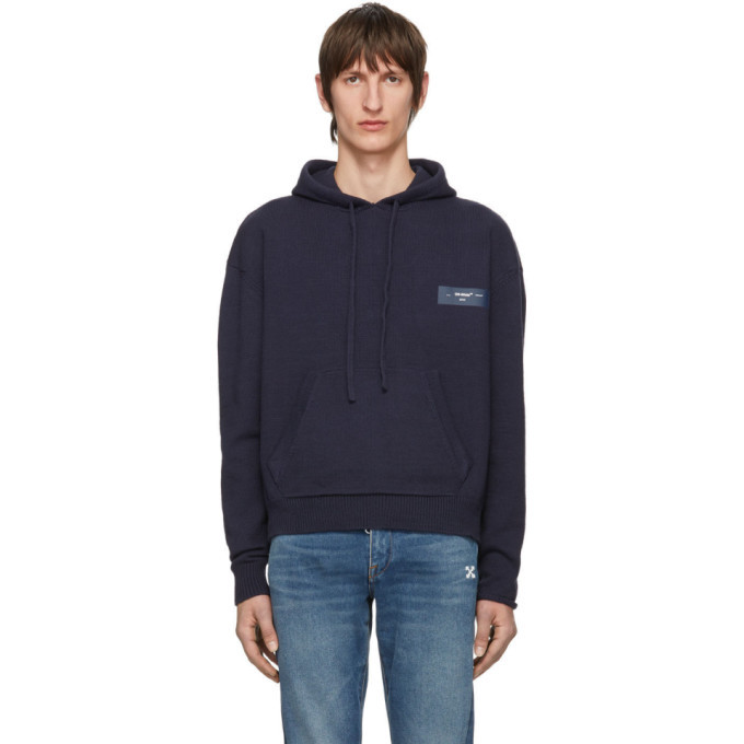 Navy off cheap white hoodie