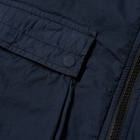 Stone Island Brushed Cotton Garment Dyed Zip Overshirt