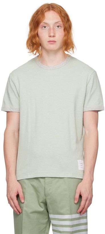 Photo: Thom Browne Green Ringer T-Shirt