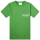 New Amsterdam Surf Association Men's Throw Pocket T-Shirt in Green/White