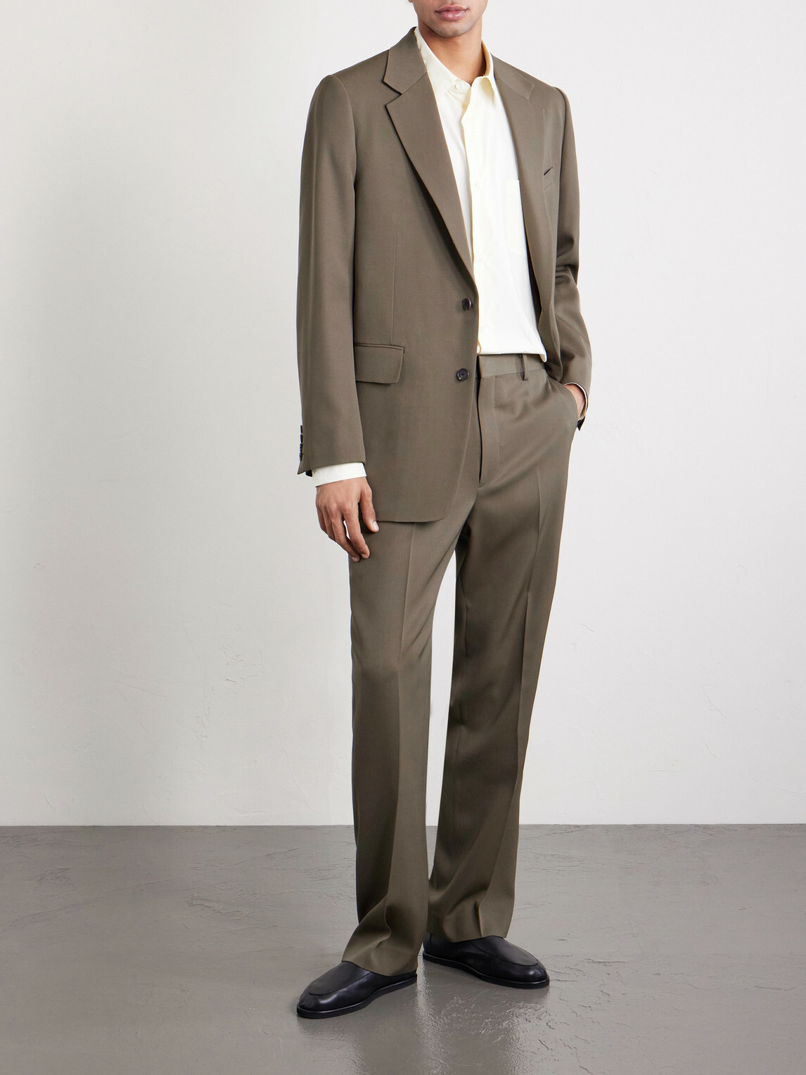 Auralee - Straight-Leg Wool-Gabardine Trousers - Brown