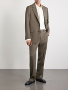 Auralee - Straight-Leg Wool-Gabardine Trousers - Brown