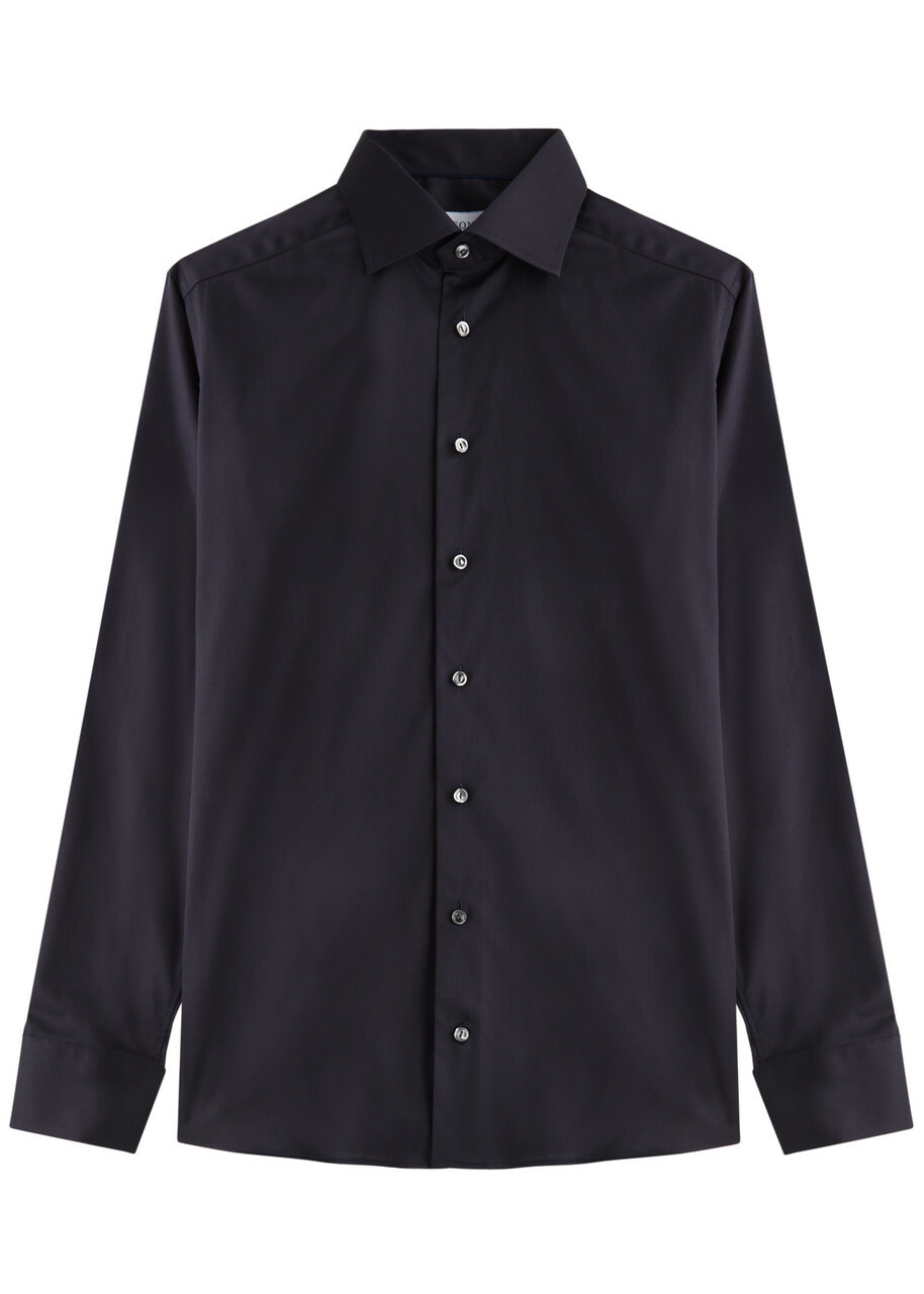Eton Cotton-twill Shirt Navy