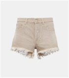 Loewe Paula's Ibiza Anagram frayed denim shorts