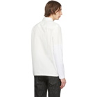 Neil Barrett White Cotton Sleeve Linen Shirt