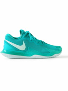 Nike Tennis - NikeCourt Zoom Vapor Cage 4 Rafa Rubber-Trimmed Mesh Sneakers - Blue