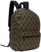 Alexander McQueen Beige Metropolitan Biker Skull Backpack