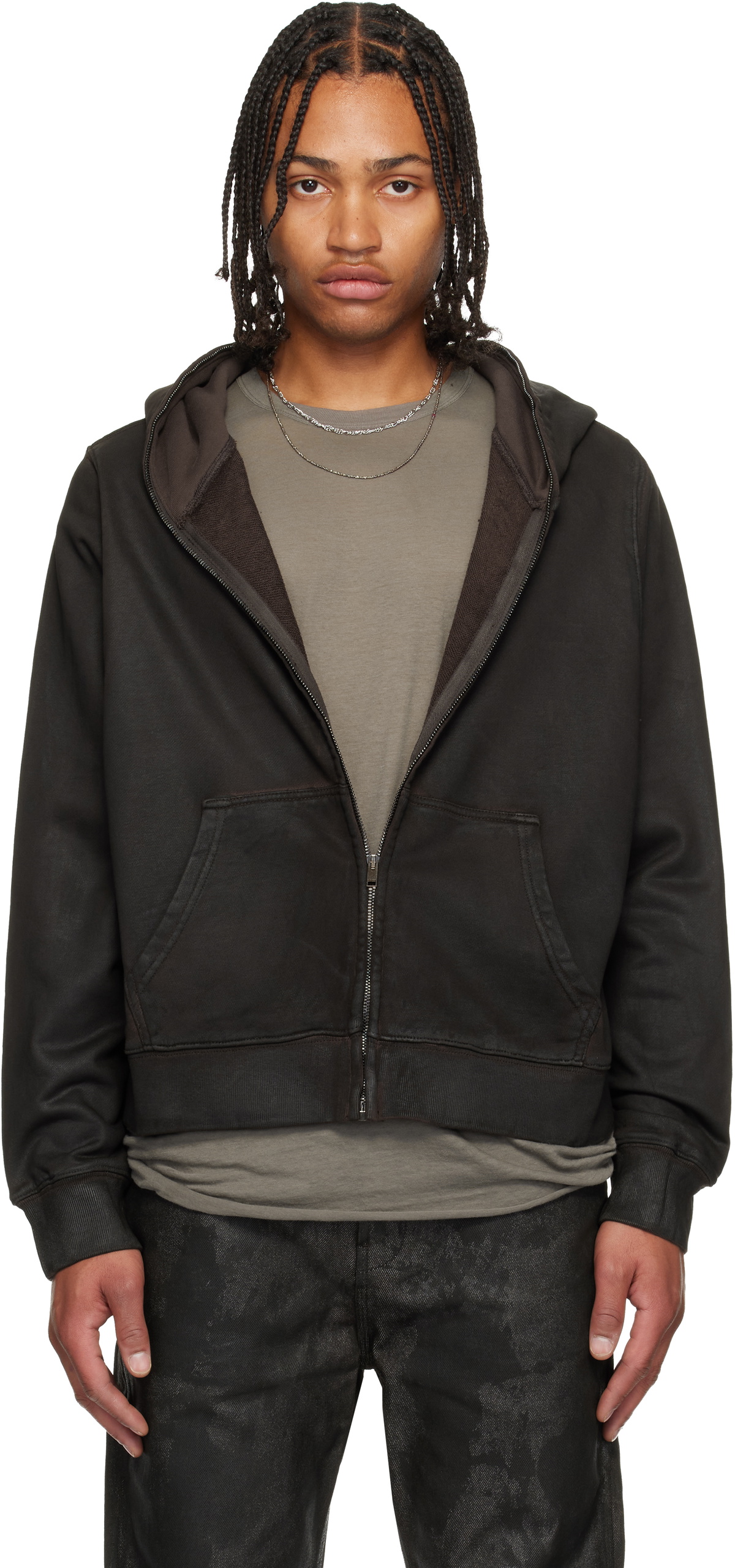 トップス BELVET Distressed Pigment Zip Hoodie Distressed Pigment Zip Hoodie – BELVET