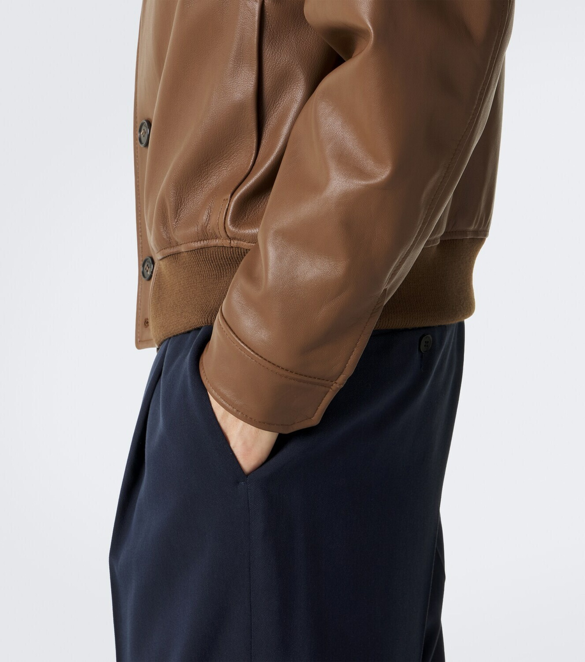 Slowear Leather bomber jacket
