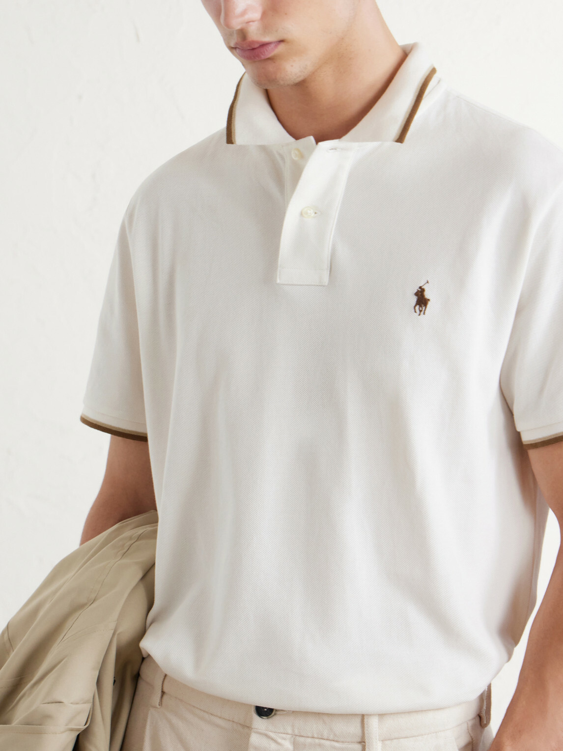 Polo Ralph Lauren - Logo-Embroidered Cotton-Piqué Polo Shirt - Neutrals
