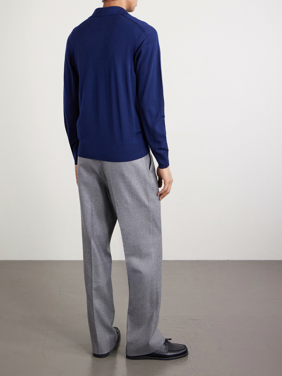 SEASE - Lasca Virgin Wool Polo Shirt - Blue