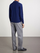 SEASE - Lasca Virgin Wool Polo Shirt - Blue