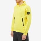 Stone Island Men's Cotton Zip Pocket Detail Popover Hoody in Yellow