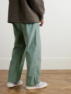 FEAR OF GOD ESSENTIALS - Logo-Appliquéd Cotton-Corduroy Drawstring Trousers - Green