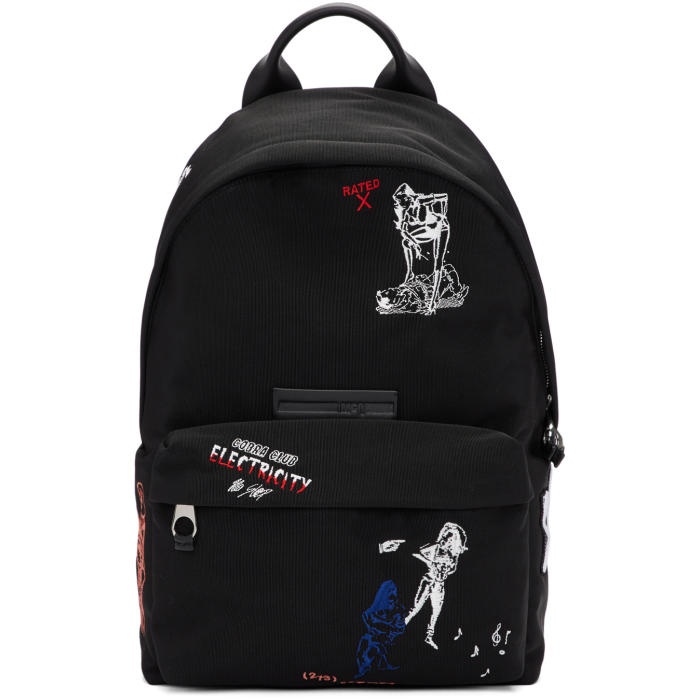 Photo: McQ Alexander McQueen Black Embroidered Classic Backpack 
