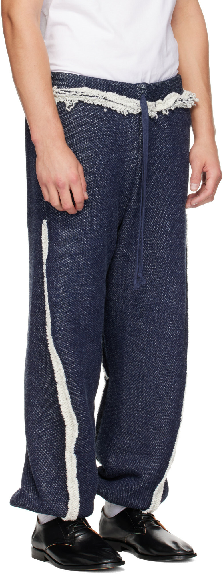 Edward Cuming Navy Twisted Track Pants