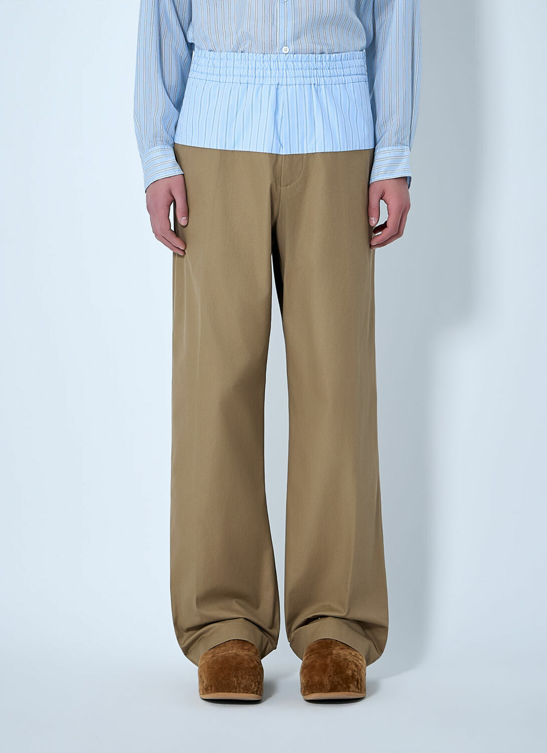 Dries Van Noten Wide-Leg Trousers with Elasticated Waistband