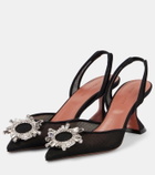 Amina Muaddi Begum 70 mesh slingback pumps