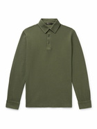 Loro Piana - Cotton-Piqué Polo Shirt - Green