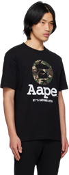 AAPE by A Bathing Ape Black MoonFace Camo T-Shirt