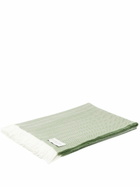 Johnstons Of Elgin Green Herringbone Wool Throw