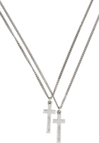 Dsquared2 Silver Double Cross Necklace