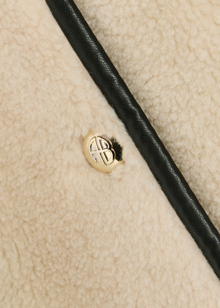 Anine Bing Camden Teddy Jacket Cream