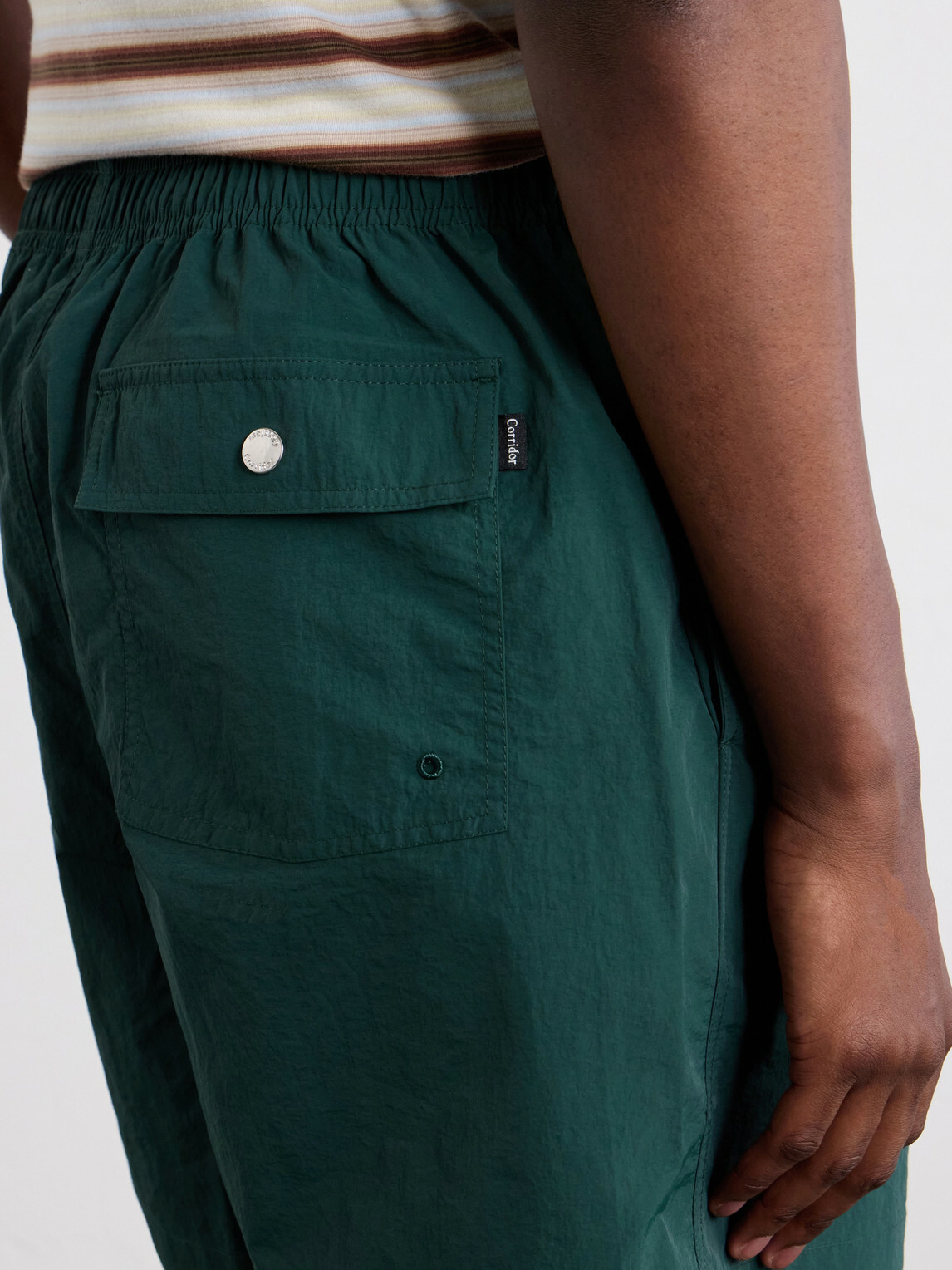 Corridor - Shell Drawstring Shorts - Green