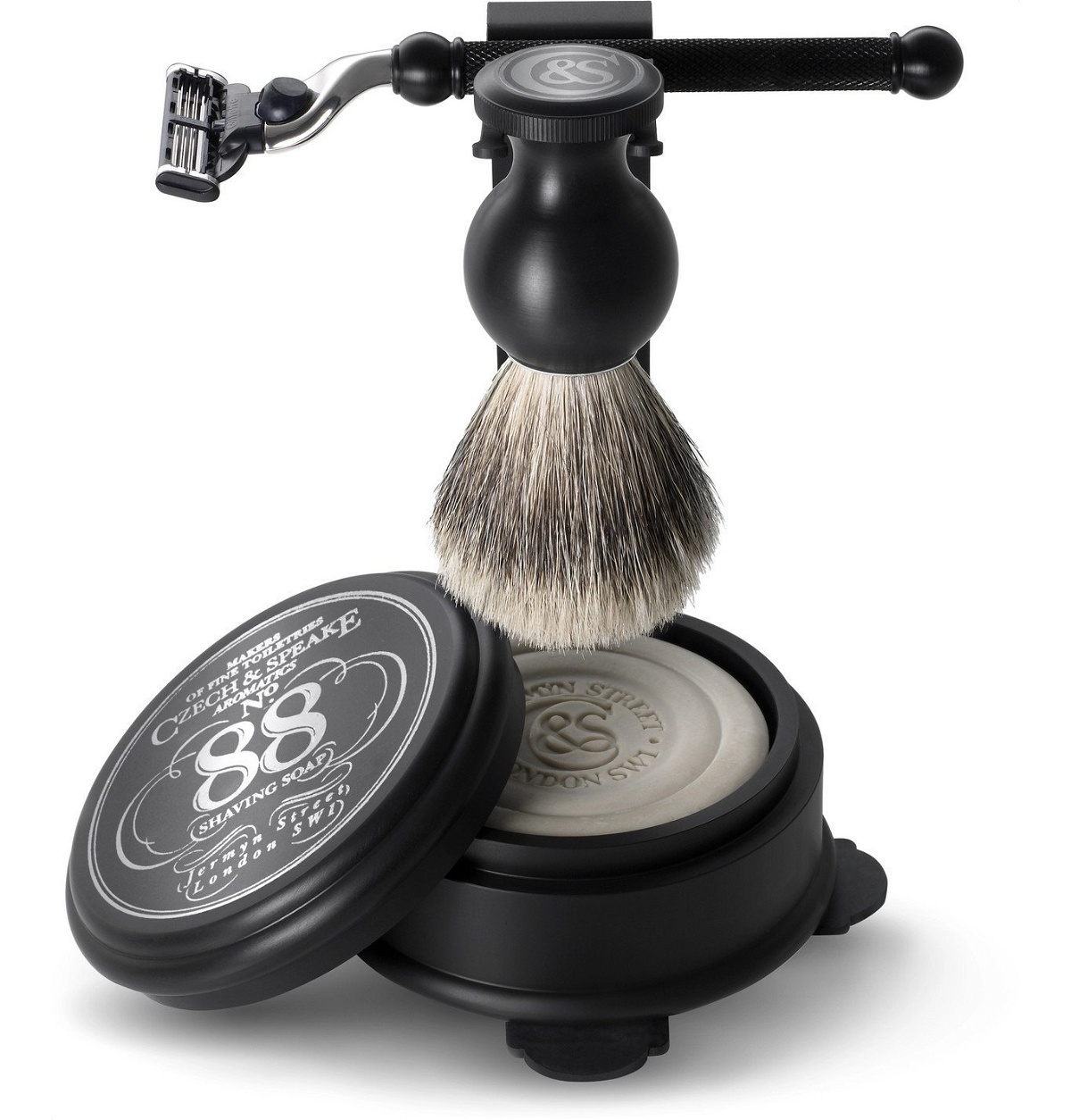 Photo: Czech & Speake - No 88 Shaving Set & Stand - Colorless