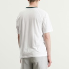 AMI Paris Men's Mercerised Jersey ADC T-Shirt in Blanc Naturel/Vert Sapin