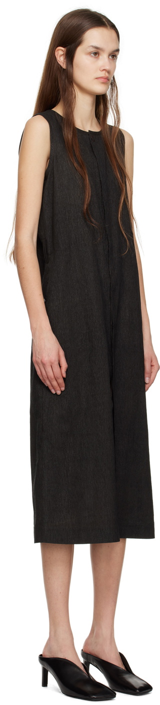 UMBER POSTPAST Black Sleeveless Midi Dress