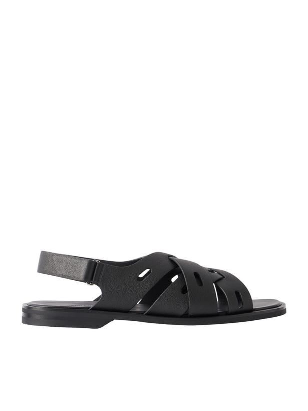 Photo: John Lobb - Seaford Full-Grain Leather Sandals - Black
