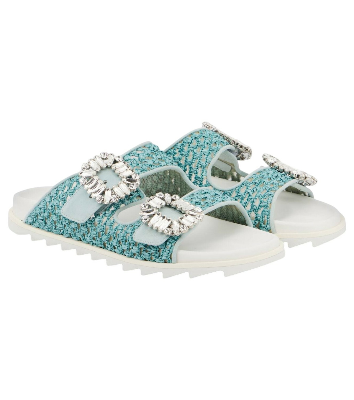 【ROGER VIVIER】Slidy Viv' embellished sandals 国内発送 Roger Vivier Roger Vivier - Slidy Viv Crystal-Embellished