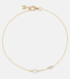 Mateo - 14kt gold chain bracelet with diamonds and pearls