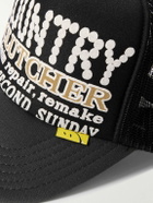 KAPITAL - Pearl Clutcher Printed Canvas and Mesh Trucker Cap
