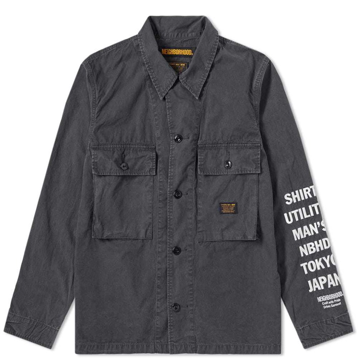 Photo: Neighborhood Military Utility Shirt Jacket Grey