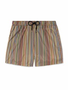 Paul Smith - Slim-Fit Short-Length Striped Swim Shorts - Multi