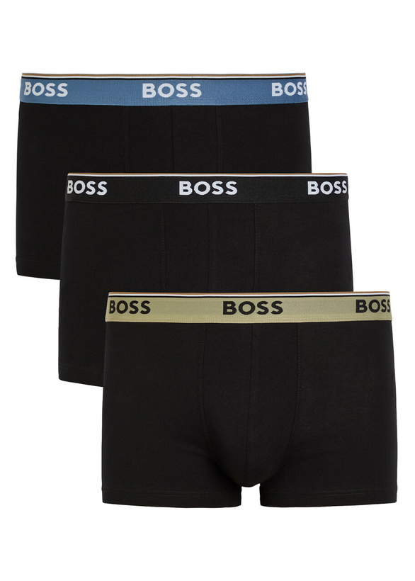 Photo: Boss Power Stretch-cotton Boxer Trunks set of Three Black