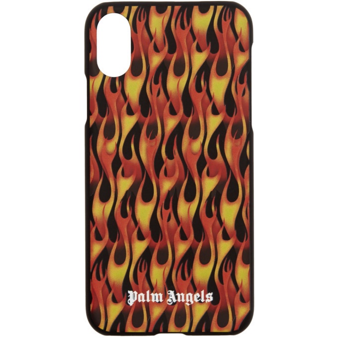 Photo: Palm Angels Multicolor and Black Flame iPhone X Case