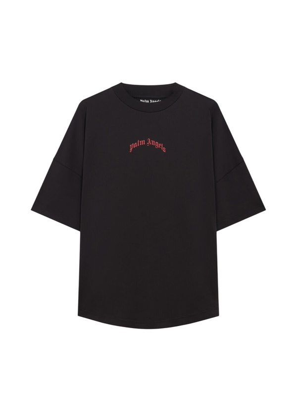 Photo: Palm Angels Curved Logo Over T-shirt