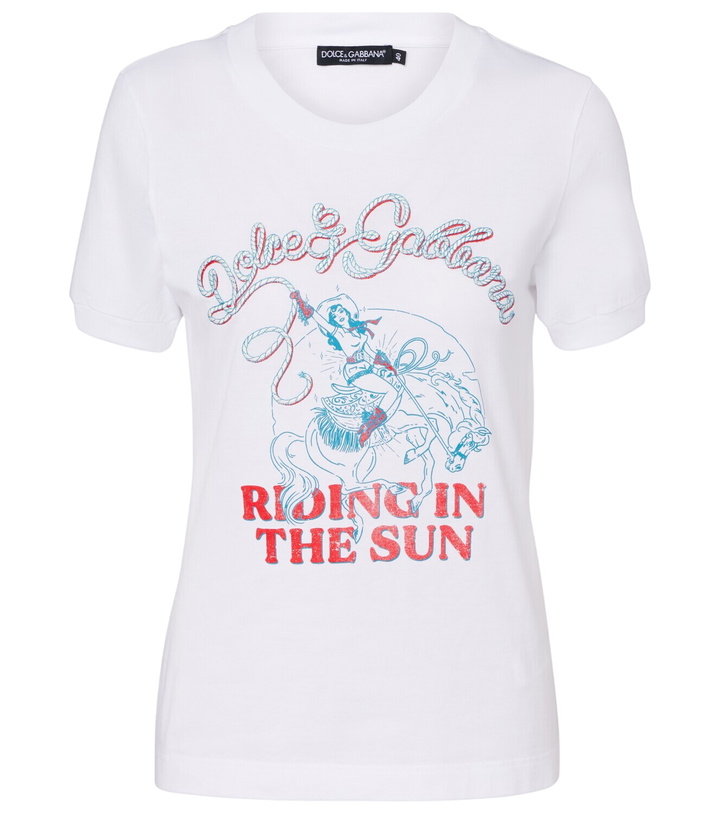 Photo: Dolce&Gabbana Printed cotton jersey T-shirt