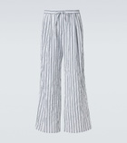 Dolce&Gabbana Striped poplin wide-leg pants