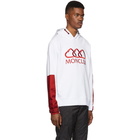 Moncler White All-Over Logo Hoodie