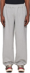 VETEMENTS Gray Biker Cross Logo Sweatpants