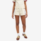 GCDS Women's Logo Sweatshorts in Off White