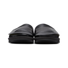 Dries Van Noten Black Quilted Leather Slides