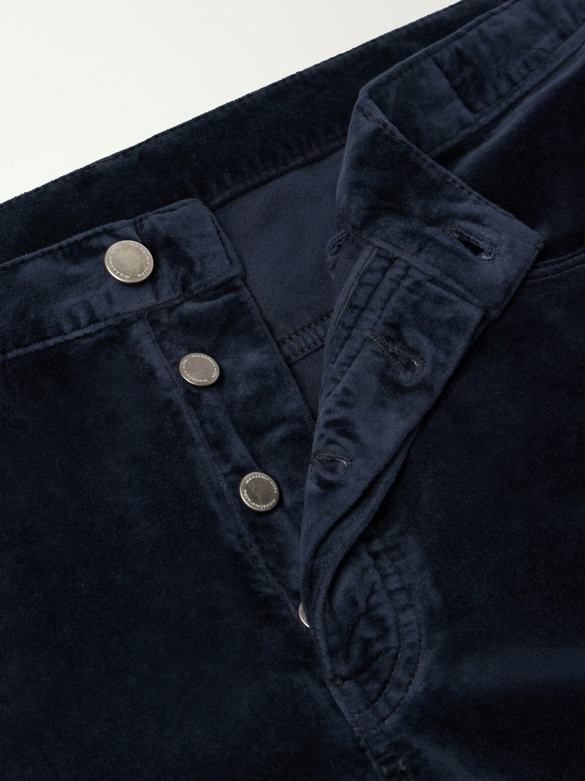 Massimo Alba - Straight-Leg Cotton-Velvet Trousers - Blue