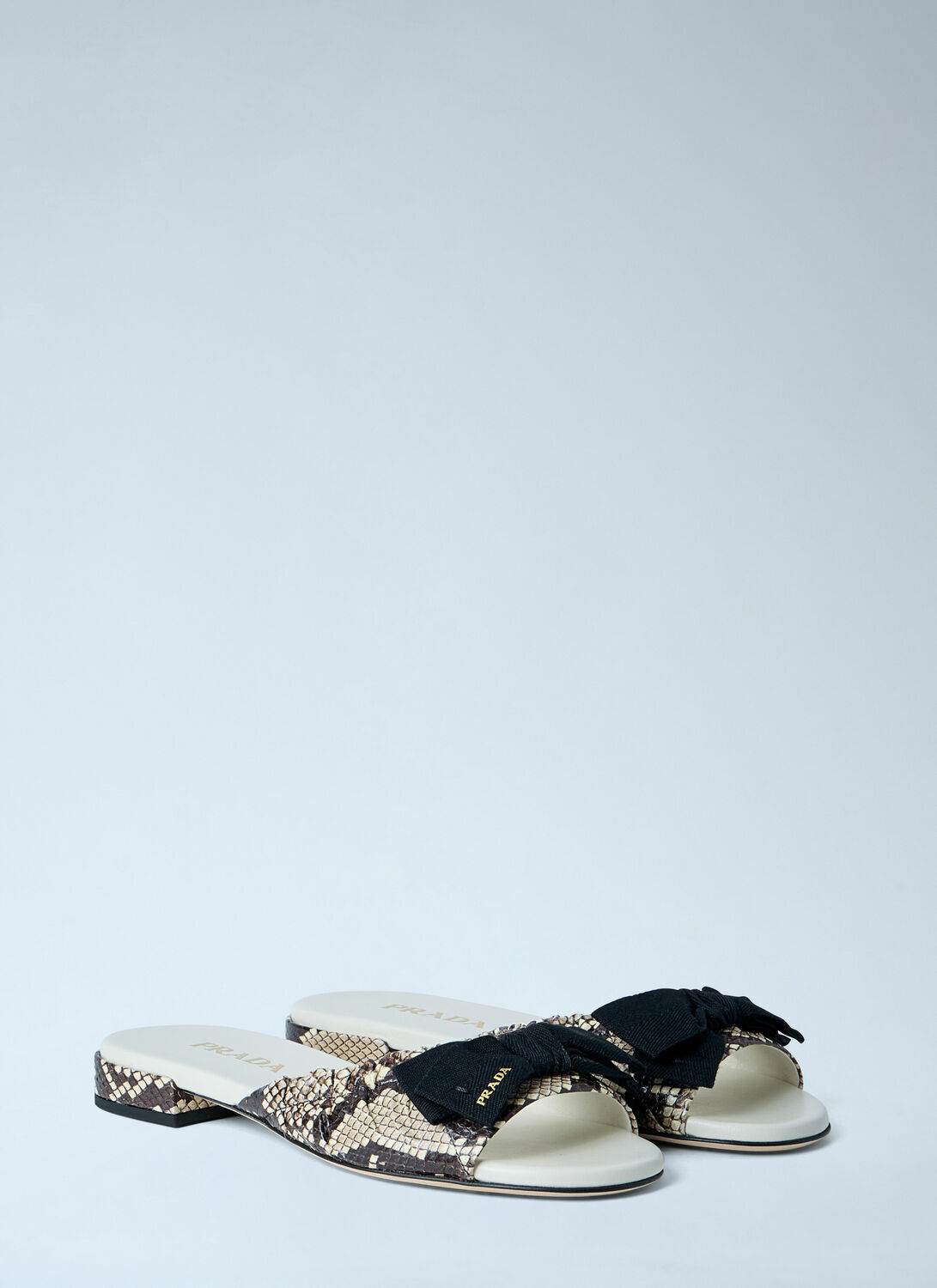 Prada Textured Slide Sandals